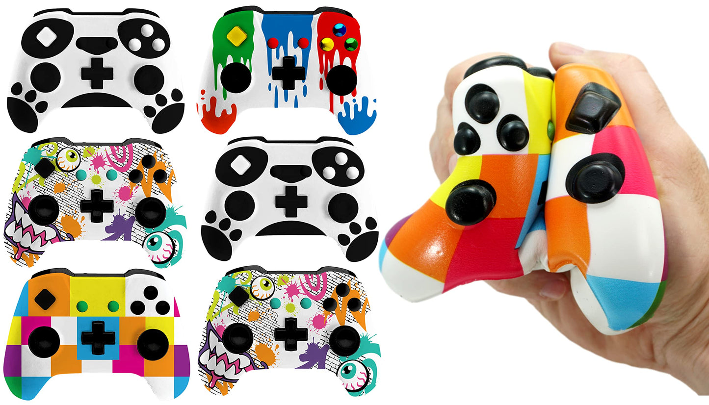 JA-RU Video Game Controller Squishy Fidget Toy (6 Controllers) Soft Slow Rising Foam Jumbo Squishies Play Controller Stress Toys for Kids. Sensory Tactile Game. Squeeze Toy Party Favor. 3360-6s