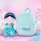 Gloveleya Toddler Backpack For Girls Kids Backpacks Soft Girl Toys Plush Baby Girl Gifts With Plush Princess Jasmins Doll Aqua 9'