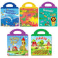 Reusable Sticker Books For Kids & Toddlers, 5 Sets Educational Learning Toys Travel Stickers Story Busy Books For Toddler 3+ Years Birthday Gifts - Fairy, Ocean,Farm, Dinosaur & Animals