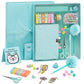 Happy LolliME Mint DIY Journal Kit for Girls - 300+ Pieces! Lockable Fuzzy Diary, Markers, Stickers & Empowering Pages - Gift Bo