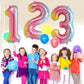 Smlpuame 40 Inch Number Balloons 0-9 Rainbow Gradient Large Number 29 Balloons, Digital Balloons For Birthday Party Celebration