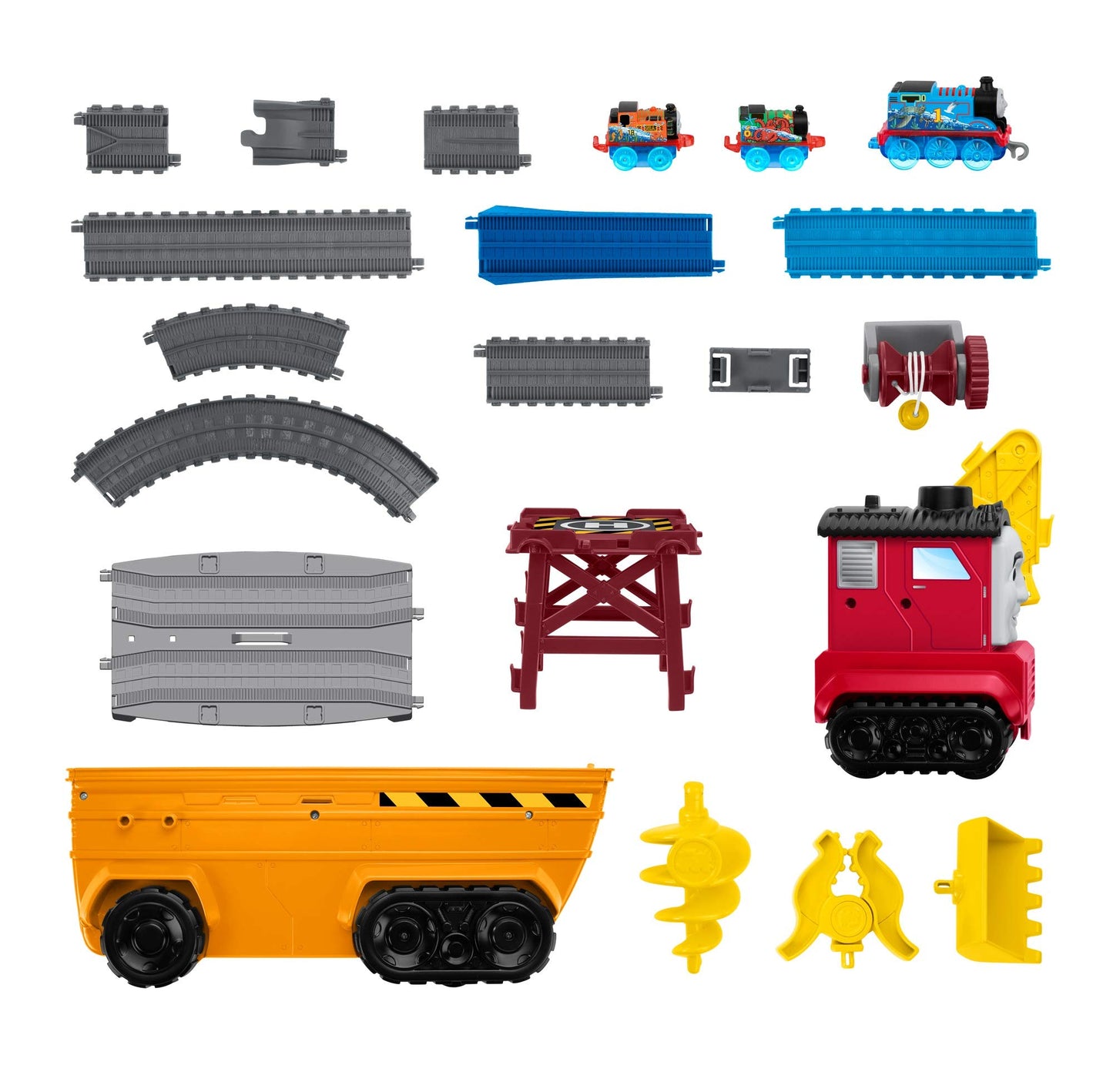 Thomas & Friends Super Cruiser 2-in-1 Track Set with TrackMaster & MINIS, Large, Multi Color, Model GDV38, Wooden Material