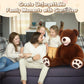 MorisMos Smile Giant Teddy Bear  51inch Large Stuffed Bears with Big Footprints  Big Stuffed Animals Cuddly Plush Gifts for Girlfriends  Boyfriend  Dark Brown