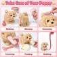 Golray Dog Toys For Kids Girls, Electronic Interactive Walking Barking Dog With 12 Pcs Carrier & Accessories Toddler Girl Toy Dog Puppy Pet Care Pretend Play Set, Birthday Gift For Little Girl 3 4 5 6