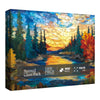 Stained Glass National Parks Puzzles for Adults 1000 Pieces, Art Colorful Landscape Plant Jigsaw Puzzles, Difficult Lake Nature 