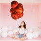 Red Foil Balloons, Round Shape 10Pcs Big Mylar Balloons Helium Balloons For Birthday Baby Shower Wedding Party Decoration 18 Inc