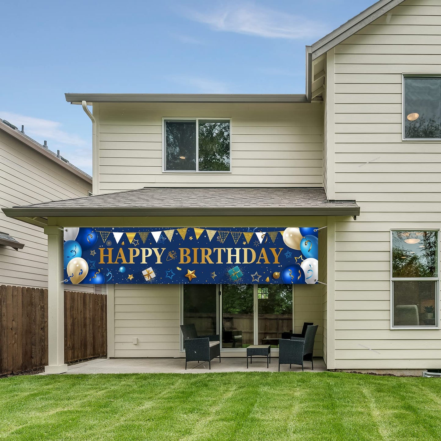 Yard Banner for Happy Birthday Gifts Large Birthday Banners for Outside Decorations Backdrop for Men Women Party Supplies Outdoo