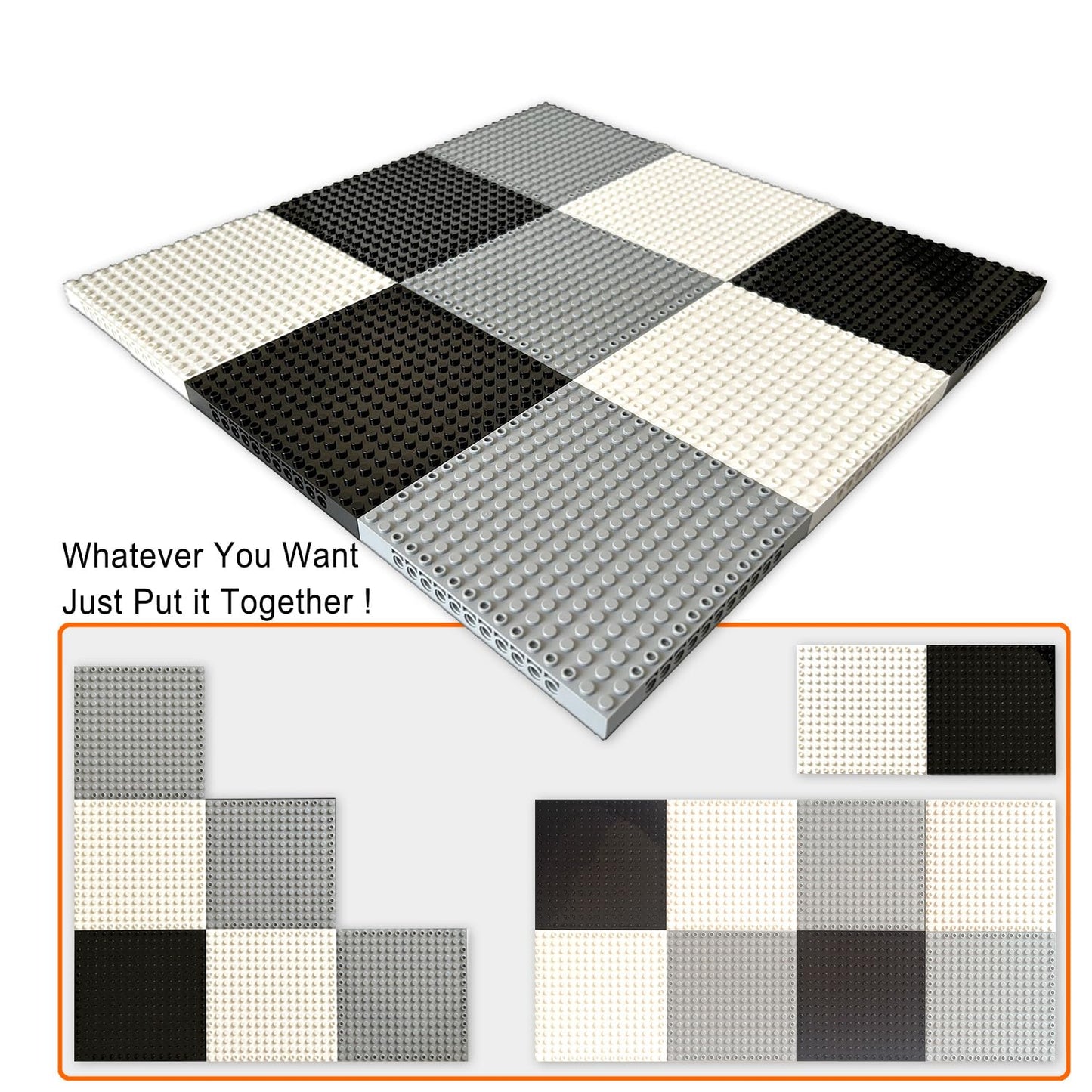 4Pcs Brick 16X16 Classic Baseplate Building Plates For Building Bricks 65803 You Can Freely Put Together Variousbackground Board