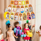 TaoBary Thanksgiving Turkey One Banner Turkey Theme Photo Banner 1st Birthday Monthly Newborn to 12 Month Photo for Thanksgiving