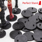 SIXPOINTS 36 Pieces Black Round Plastic Figure Display Holder Base ,6 inch Model Support Stands Compatible with 1/12 Marvel Lege