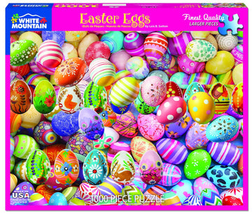 White Mountain Puzzles Easter Eggs, 1000 Piece Jigsaw Puzzle