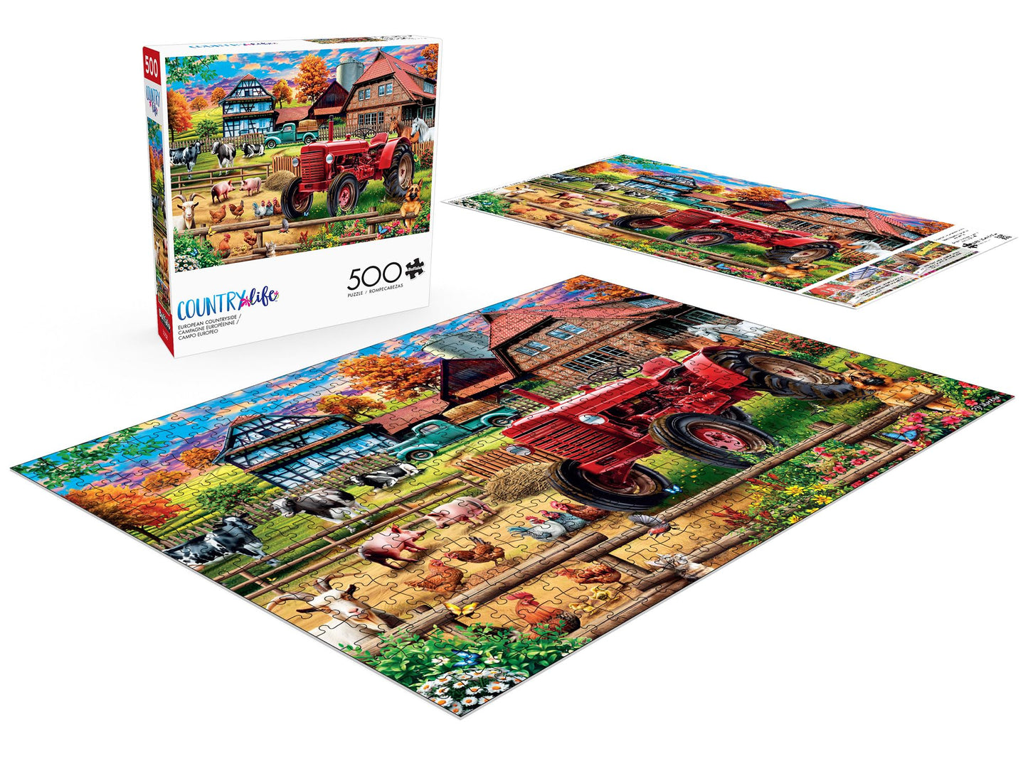 Buffalo Games - Pd Moreno - European Countryside - 500 Piece Jigsaw Puzzle For Adults -Challenging Puzzle Perfect For Game Nights - Finished Size Is 21.25 X 15.00