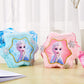 Frozen Elsa Plush Crossbody Shoulder Handbag in Snowflake Shape for Girls Kids Children - Blue