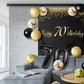 Happy 70Th Birthday Balloons Black Set Decor - Cheers To 70 Years Old Party Theme Garland Banner Backdrop Decorations For Women