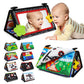 Dr.Rapeti Tummy Time Floor Mirror For Baby Infant Toddler Kids Black And White High Contrast Baby Toy With Crinkle Cloth Book Teethers Floor Activity Toy Washable Non-Toxic
