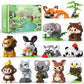 HIGH GODO 12 Pack Animal Party Favors Building Sets, Mini Animals Building Blocks Decor Model Kits, Goodie Bags Stuffers, Classr