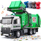 Garbage Truck Toys for Boys, 12'' Big Trash Truck with Lights and Sounds, Friction Powered Waste Management Recycling Toy Set wi