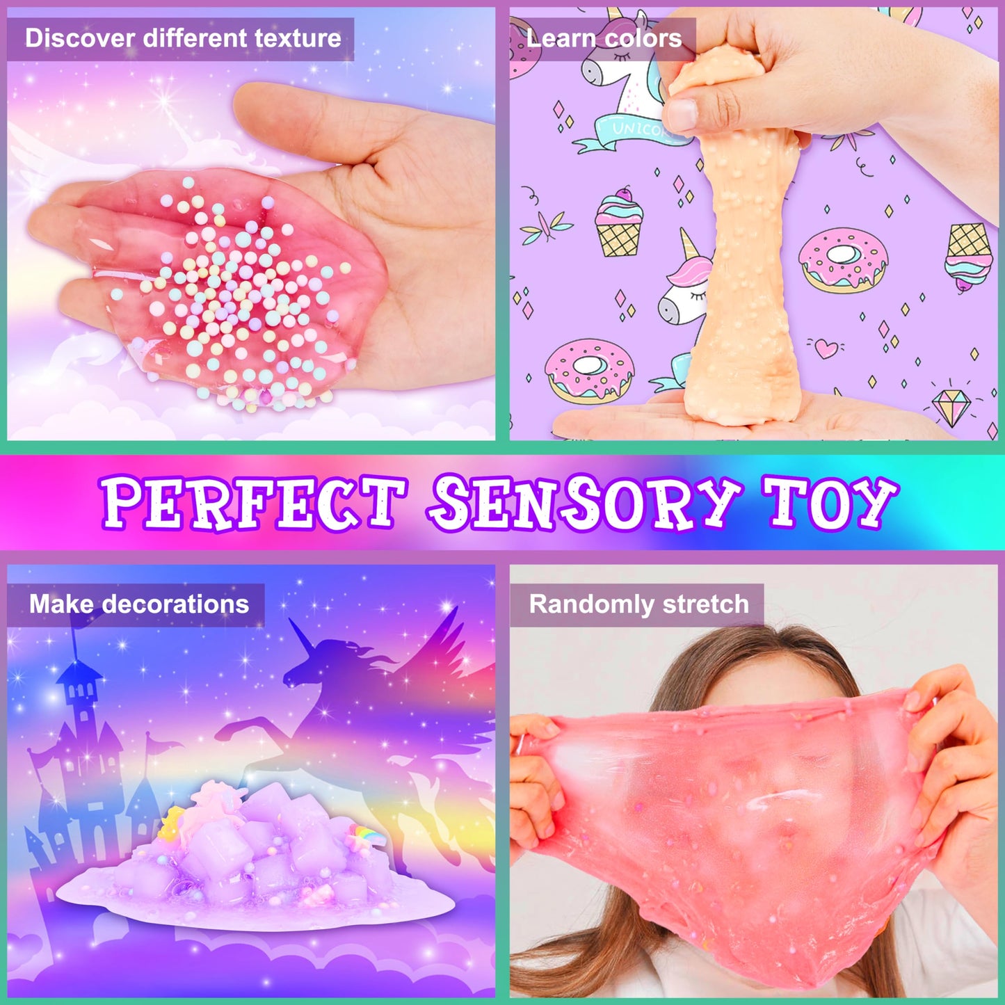 Slime Kit For Girls, Ice Cream Slime Kit,Fluffy Slime Making Kit, Diy Slime Making Kits, Kids Slime Creation Kit And Super Birth