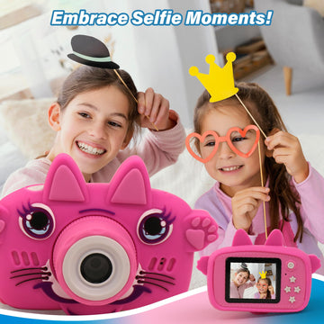 Gkidz Kids Camera For Boys & Girls Toy Camera Age 3-12 Years Old Young Photographers With 64Gb Sd Card, Hanging Belt & Durable Silicone Case Ideal Gift For Kids | Camera For Kids | Toddler Camera