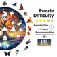 Jigfoxy Wooden Puzzles for mature-themeds  Tree of Life Wood Puzzles mature-themed  Unique Animal Shape Wooden Jigsaw Puzzles  Birthday Gifts for Puzzles Lovers Family Friend (M-11.4 * 11.4in-190 pcs)