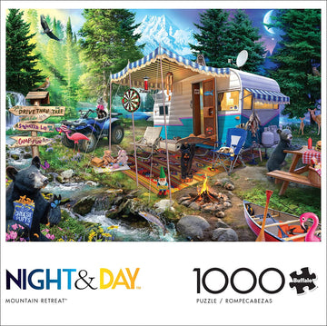 Buffalo Games Mountain Retreat 1000 Piece Jigsaw Puzzle - Large Multicolor Paper Puzzle for Adults - Model 11868