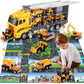 Toddler Toys for 3-9 Years Old Boys, Construction Toys Car Transport Vehicle W/Play Mat, Die-cast Alloy Engineering Vehicle Gift