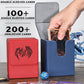 Uaono Card Deck Box For Yugioh Mtg, 100+ Deck Case With 2 Dividers Fits Tcg Ccg Ptcg, Pu Leather Strong Magnet Card Storage Box Compatible With Magic Commander Trading Cards (Navy, Sky Dragon)