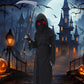 Clothand Grim Reaper Costume Kids Set, Death Scary Halloween Costumes For Kids Boys, Scary Ghost Cosplay Outfit Halloween Party