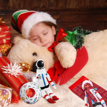 Kacctyen 19 Pcs Astronaut Themed Christmas Elf Doll Accessories Include Christmas Doll Sleeping Bag Astronaut Hat Suit Scarf Gla