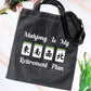 Jxgzso Novelty Mahjong Retirement Plan Bag Mahjong Lover Gift Mahjong Is My Retirement Plan Board Game Gift Lucky Mahjong Player