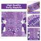 Qyeahkj 100 Pcs Purple Official Teen Birthday Decor 13Th Birthday Plates Napkins Forks Set Disposable Official 13Th Tableware Te