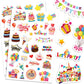 Happy Birthday Stickers For Kids Adults 660 Counts Large Happy Birthday Adhesive Stickers Party Gifts Bags Box Celebration Envelope Sealing, Gift Wrap Decorations 20 Sheet