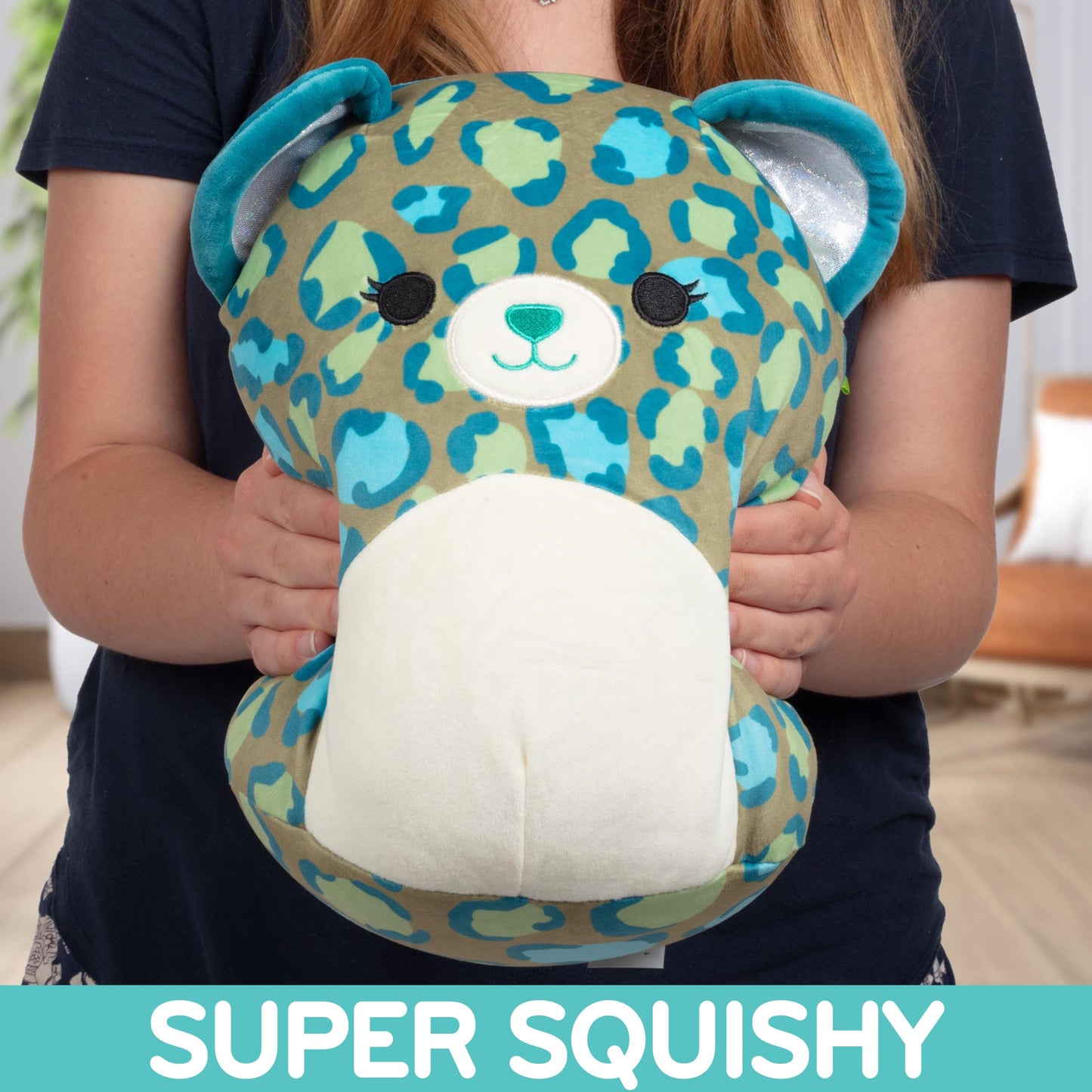 Squishmallows Original 12-Inch Enos The Green Easter Leopard - Official Jazwares Plush - Collectible Soft & Squishy Leopard Stuffed Animal Toy - Add To Your Squad - Gift For Kids, Girls & Boys