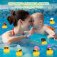 Rubber Ducks Bath Toys with Wig and Black Sunglasses, 12 PCS Cute and Funny Mini Rubber Ducks Bathtub Toys Shower Toys for Birth
