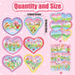 CY2SIDE Valentines Heart Stickers Scene - 12 Sets of Valentines Day Fun Animal Pig Frog Sticker Art Craft for Kids School Activi
