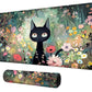 Bfdhgqzc Black Cat Among Flowers For Mtg & Tcg Playmat, 24'' X 14'' Mouse Pad For Mtg/Rpg/Ccg Trading Card Games
