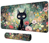 Bfdhgqzc Black Cat Among Flowers For Mtg & Tcg Playmat, 24'' X 14'' Mouse Pad For Mtg/Rpg/Ccg Trading Card Games
