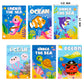 ANGOLIO 24Pcs Ocean Animals Coloring Books Bulk for Kids Mini DIY Art Drawing Book Set for Shark Seahorse Jellyfish Under The Se