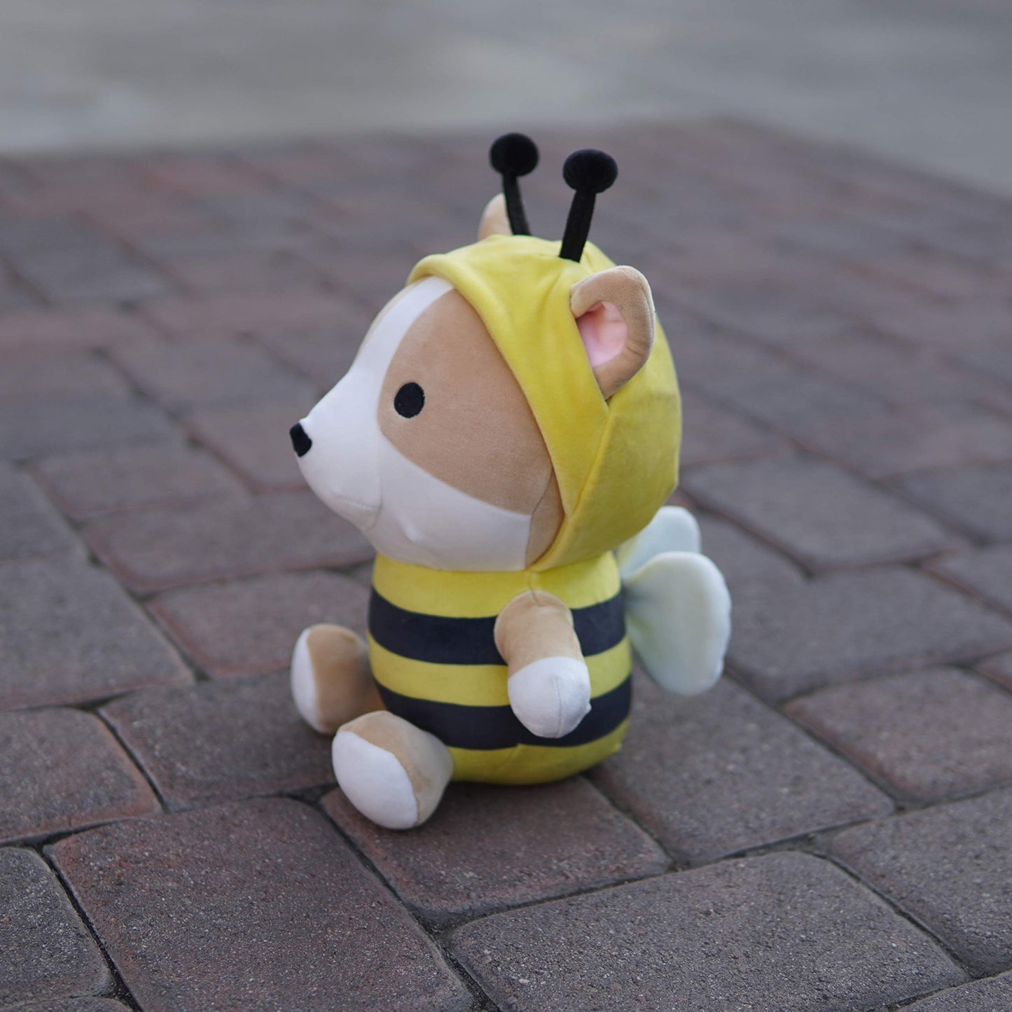 Avocatt Corgi Bee Plush Toy - 10 Inches Bumble Bee Plushie Stuffed Animal - Hug And Cuddle With Squishy Soft Fabric And Stuffing
