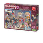 Jumbo, Wasgij, Retro Destiny 7 -Rock Around The Clock!, Unique Collectable Jigsaw Puzzle For Adults, 1,000 Piece