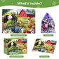 300 Piece Puzzle for mature-themeds  Golden Retriever Horse on Farm Scenic Landscape Jigsaw Puzzle  Jigsaw Puzzles for mature-themed 300 Piece  Challenging Yet Relaxing 300 Pieces Puzzle Game for Kids mature-themeds Seniors