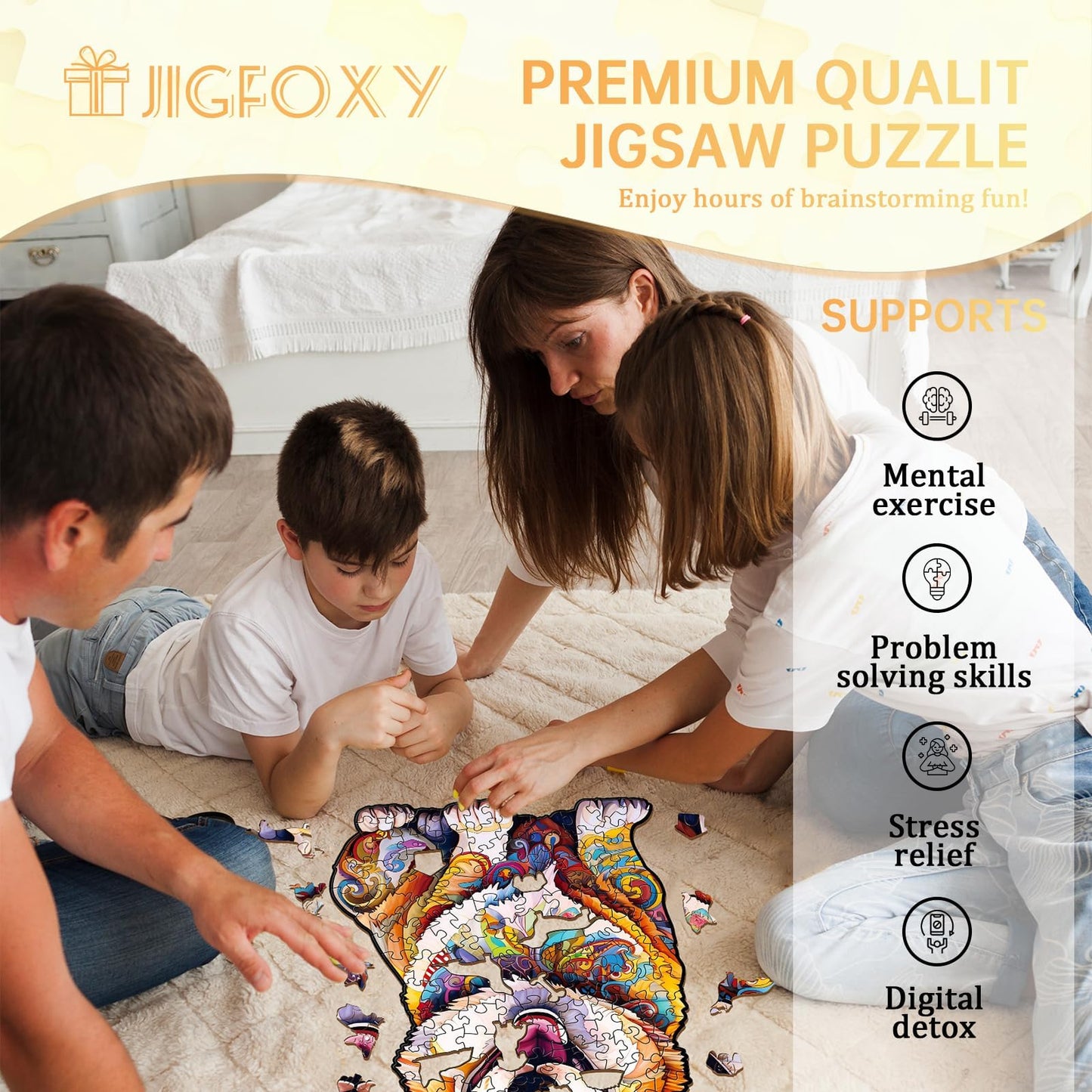 Jigfoxy Wooden Corgi Puzzle for Adults - Unique 160-Piece Jigsaw - Medium Size - Perfect Birthday Gift for Puzzle Lovers