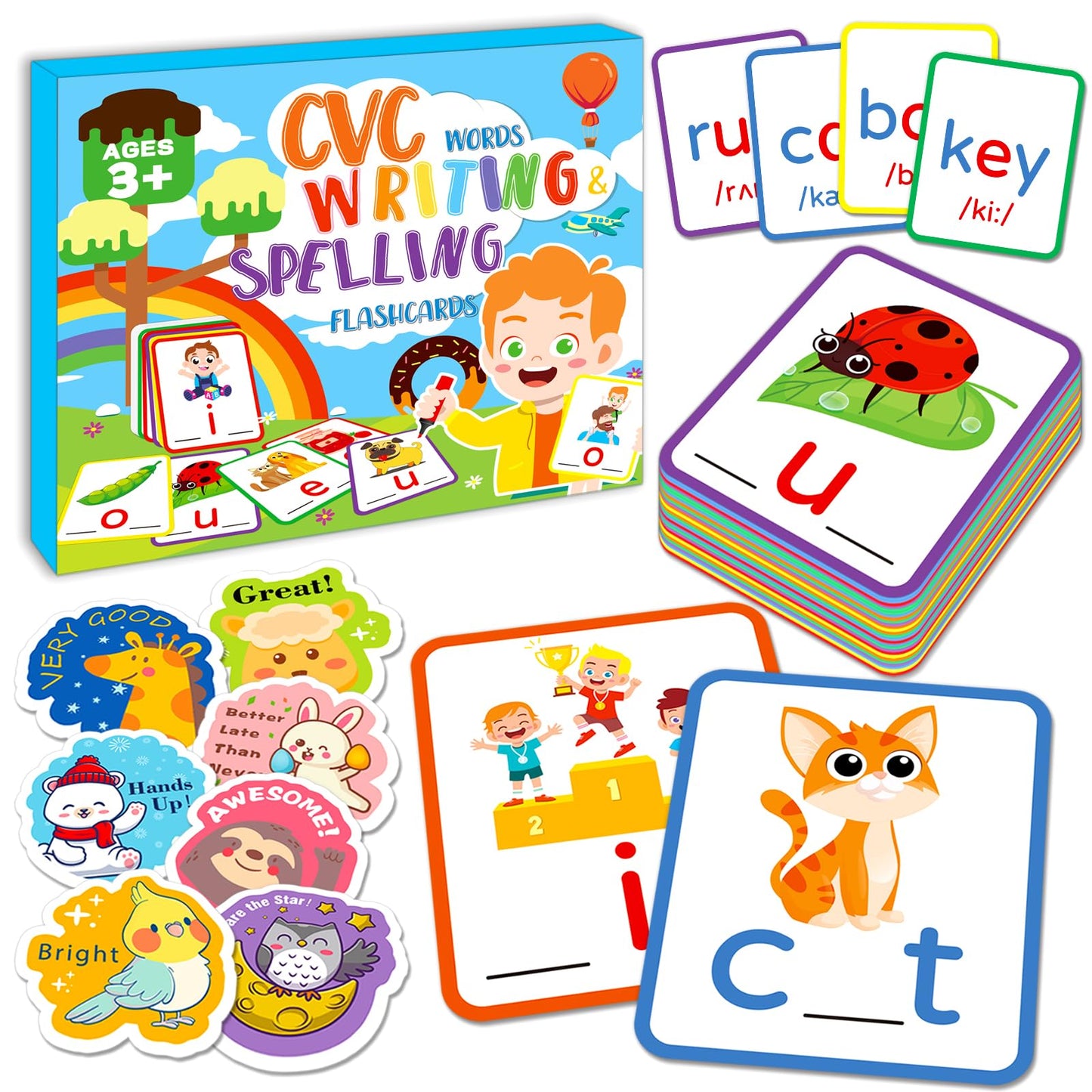 Zheyistep Cvc Word Writing Spelling Flash Cards