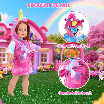 Wondoll 18-Inch Doll Clothes And Doll Sleeping Bag Set With Matching Sleepover Masks & Pillow