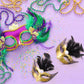 12 Pcs Mini Mardi Gras Mask, Small Masquerade Masks Bulk for Mardi Gras Decorations Feather Eye Masks for Women Mardi Gras Party