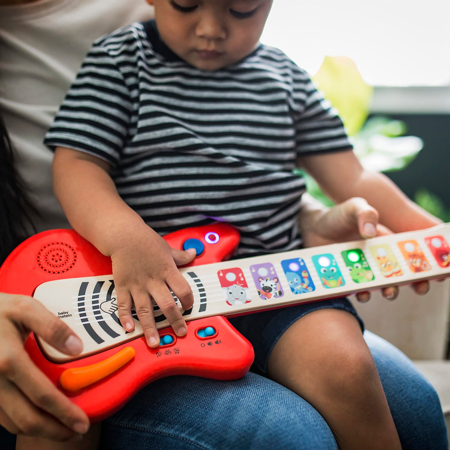 Baby Einstein Together In Tune Guitar Safe Wireless Wooden Musical Toddler Toy, Magic Touch Collection, Age 6 Months+
