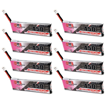 Gaoneng 8Pcs Gnb 1S 450Mah 3.8V 80C Hv Lipo Battery Powerwhoop Mcpx Connector Emax Tinyhawk Brushless Drone Kingkong Tiny7 Beta7