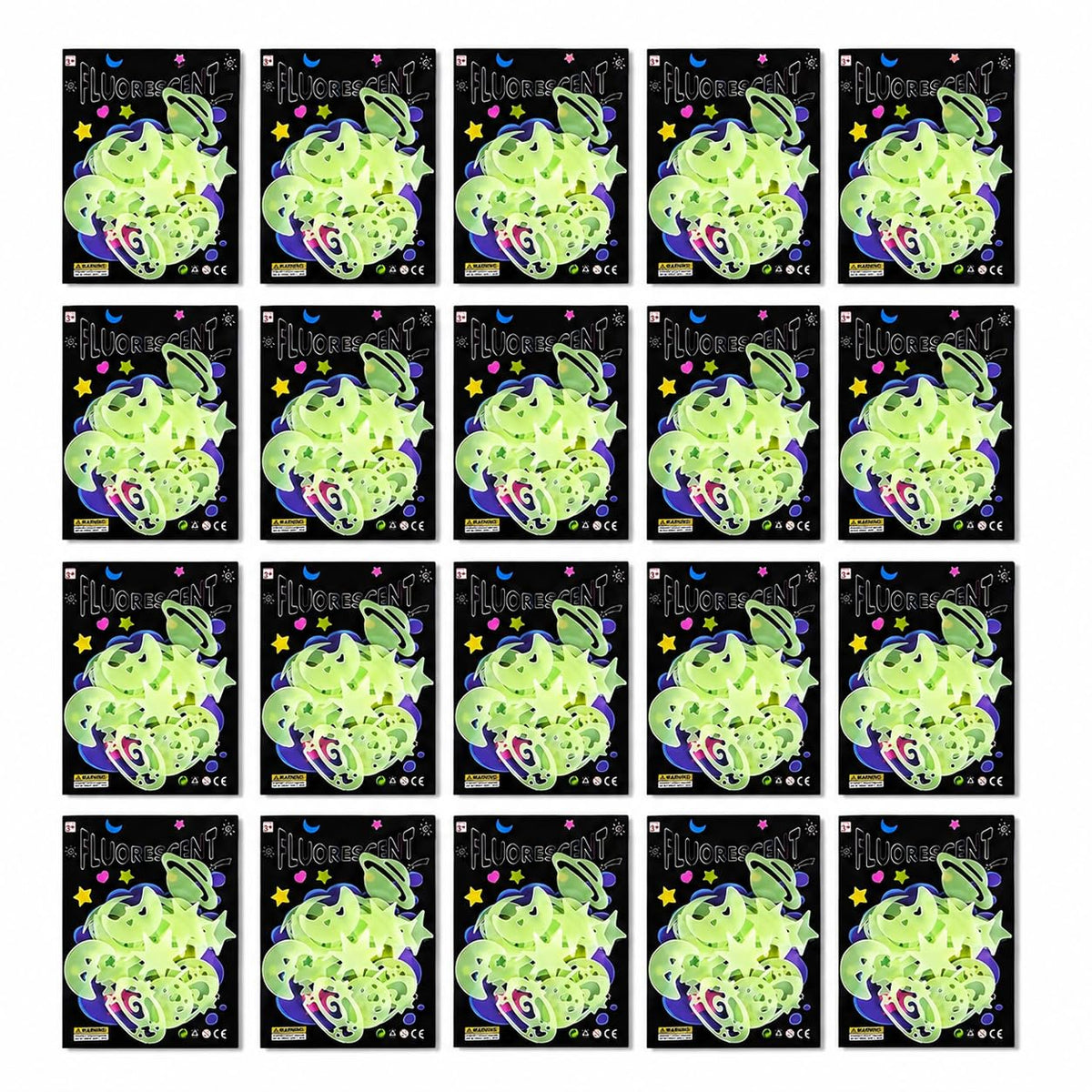 Birthday Popper Birthday Return Gift For Kids Glow Stickers, 20 Pcs