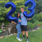 Metallic Blue Number 4 Balloon 40 Inch, 4 Balloon Number, 4Th Birthday Decorations, Navy Blue Party Supplies For Boys Girls