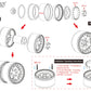Meus Racing 1.9'' Beadlock Wheels Rims, 120.5G Brass & Aluminum Deep-Dish Wheels For 1/10 Rc Crawler Scx10 Trx4 Vs4-10 Gen8 (D-S